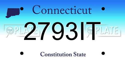 2793IT Connecticut License Plate