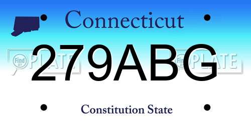 279ABG Connecticut License Plate