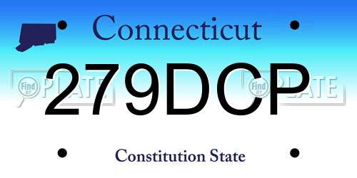 279DCP Connecticut License Plate