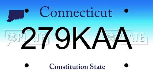 279KAA Connecticut License Plate