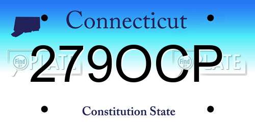279OCP Connecticut License Plate