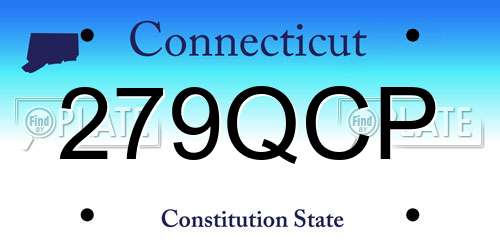 279QCP Connecticut License Plate