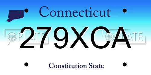 279XCA Connecticut License Plate