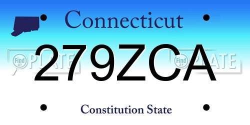 279ZCA Connecticut License Plate