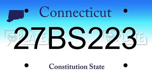 27BS223 Connecticut License Plate