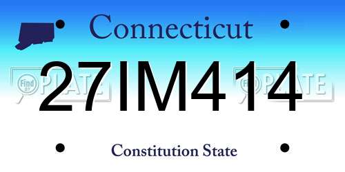 27IM414 Connecticut License Plate