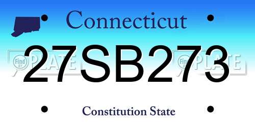 27SB273 Connecticut License Plate