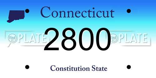 2800 Connecticut License Plate
