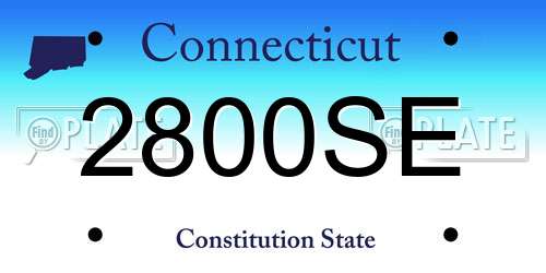 2800SE Connecticut License Plate