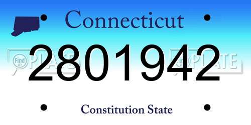 2801942 Connecticut License Plate