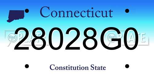 28028G0 Connecticut License Plate