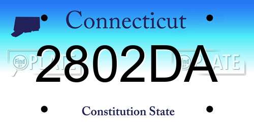 2802DA Connecticut License Plate