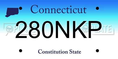 280NKP Connecticut License Plate