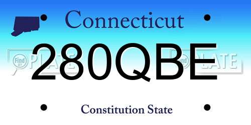 280QBE Connecticut License Plate