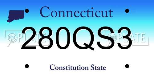 280QS3 Connecticut License Plate