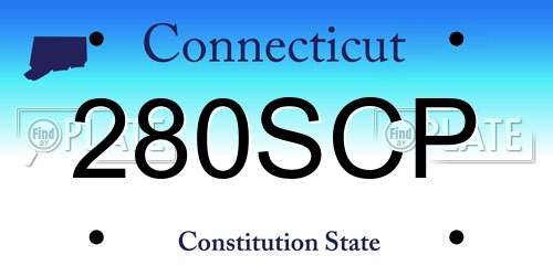 280SCP Connecticut License Plate