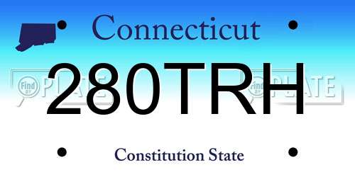 280TRH Connecticut License Plate