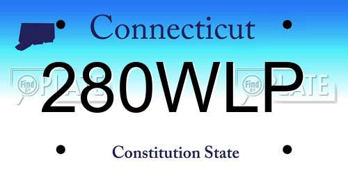 280WLP Connecticut License Plate