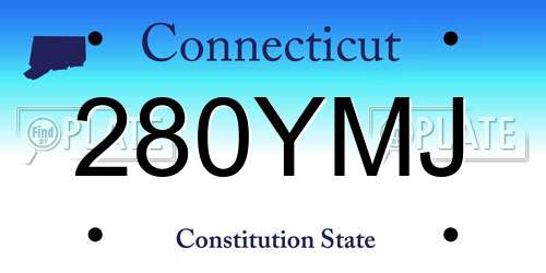 280YMJ Connecticut License Plate