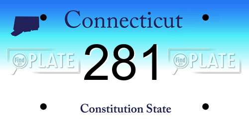 281 Connecticut License Plate