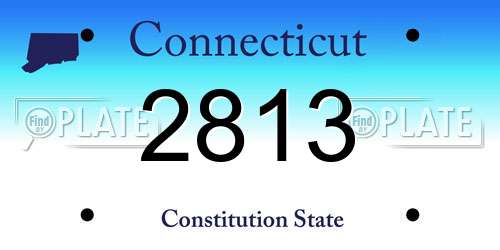 2813 Connecticut License Plate