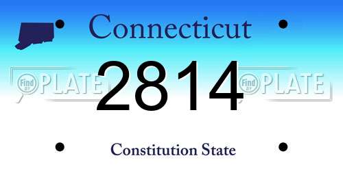 2814 Connecticut License Plate