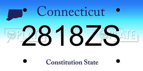 2818ZS Connecticut License Plate