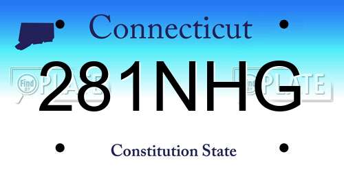 281NHG Connecticut License Plate