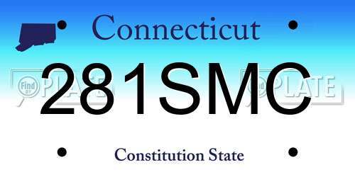 281SMC Connecticut License Plate