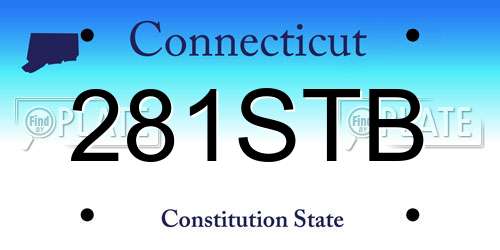 281STB Connecticut License Plate