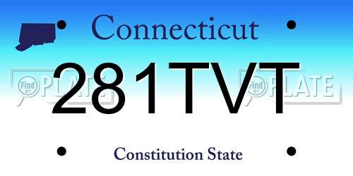 281TVT Connecticut License Plate