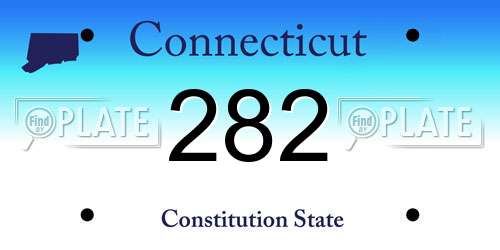 282 Connecticut License Plate