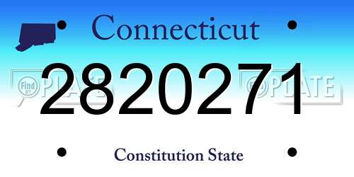 2820271 Connecticut License Plate