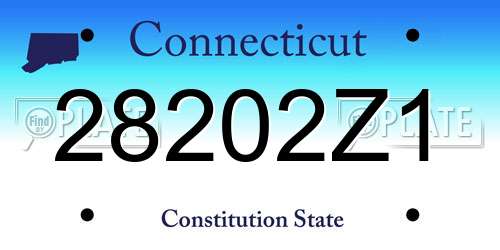 28202Z1 Connecticut License Plate
