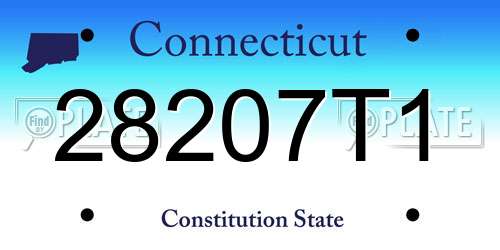 28207T1 Connecticut License Plate