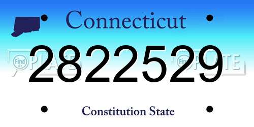 2822529 Connecticut License Plate