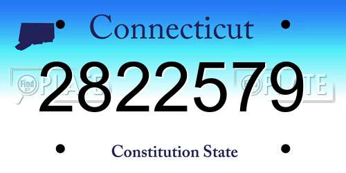 2822579 Connecticut License Plate
