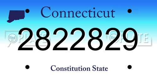 2822829 Connecticut License Plate