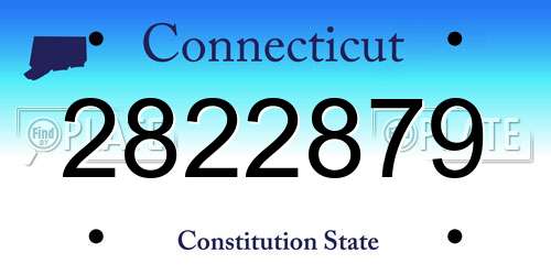2822879 Connecticut License Plate