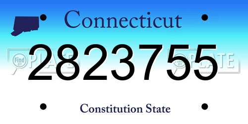 2823755 Connecticut License Plate