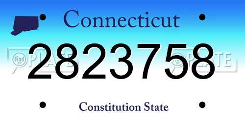 2823758 Connecticut License Plate