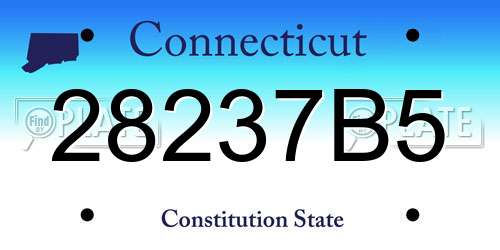 28237B5 Connecticut License Plate