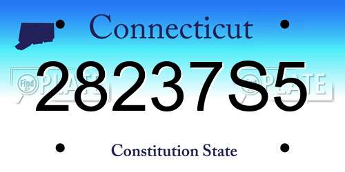 28237S5 Connecticut License Plate