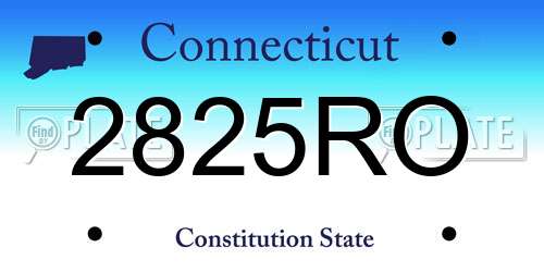 2825RO Connecticut License Plate