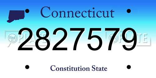 2827579 Connecticut License Plate