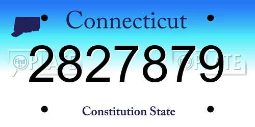 2827879 Connecticut License Plate
