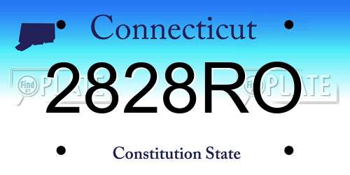 2828RO Connecticut License Plate