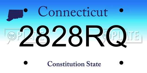 2828RQ Connecticut License Plate