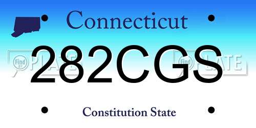 282CGS Connecticut License Plate