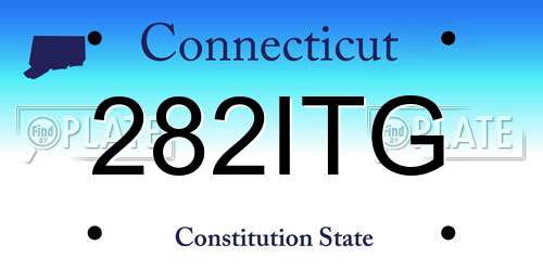 282ITG Connecticut License Plate